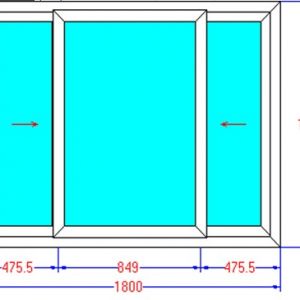 Cửa sổ 3 cánh mở trượt - MKS3-02